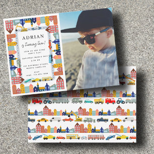 Convites Veículos de Transporte Urbano Caminhão Foto de Ani