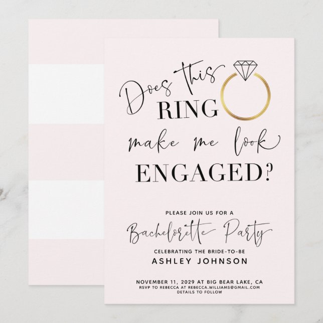 Convites Veja o futuro comprometido Sra. Festa de solteira  (Frente/Verso)