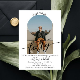 Convites Veja quem é o 40 moderno aniversário de 40 anos si