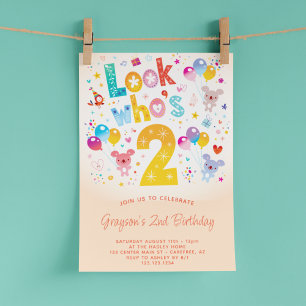 Convites Veja quem é o segundo aniversário