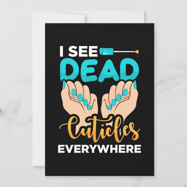 Convites Vejo Cutículas em Todo Lugar (Frente)