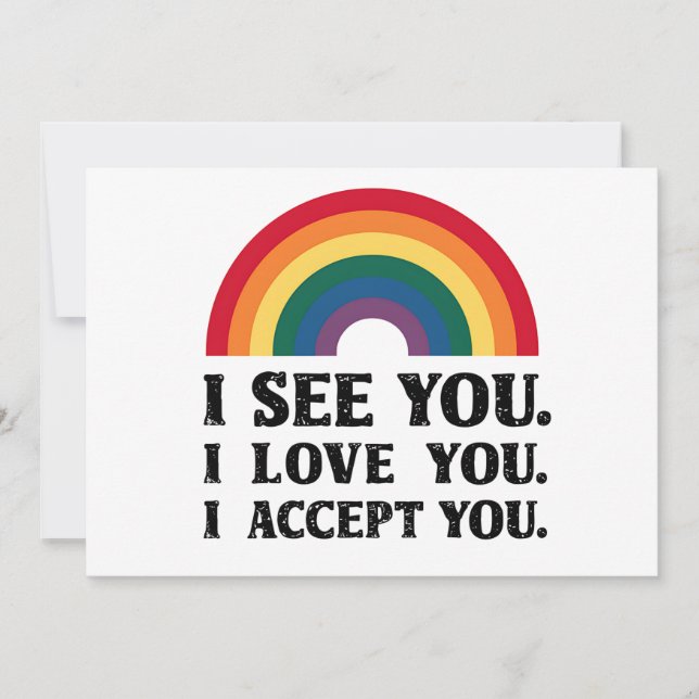 Convites Vejo Você Eu Te Amo Eu Te Amo LGBTQ (Frente)