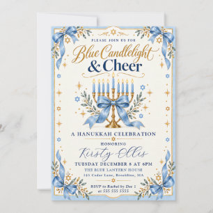 Convites Vela Azul & Alegria Hanukkah