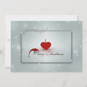 Convites Vela de Natal e Flocos de Neve Duplos