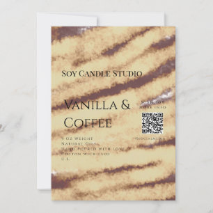 Convites Velas de café de baunilha adicionar barramento QR