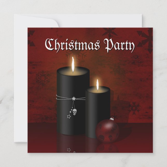Convites Velas de Natal Góticas Enfeite (Frente)