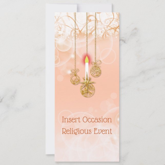 Convites Velas de Natal iluminadas com vela floral (Frente)