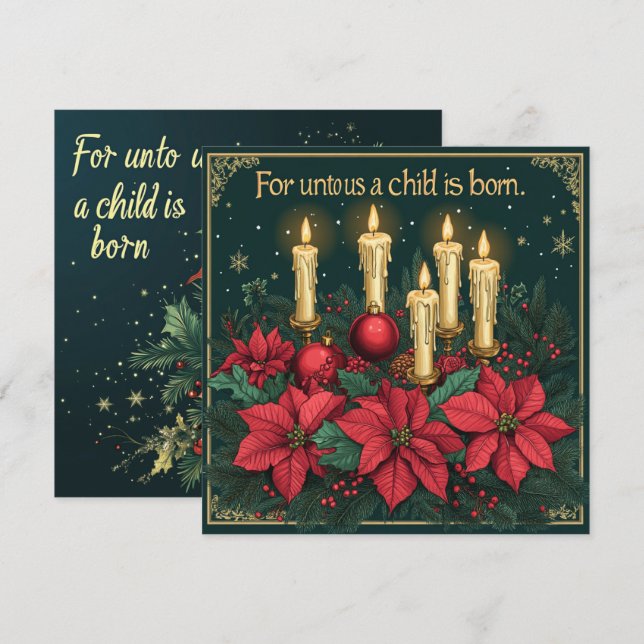 Convites Velas Festivas Festivas Imprimíveis Bíblia Papel V (Frente/Verso)