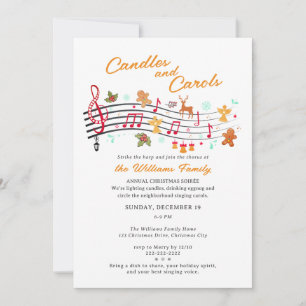 Convites Velas Musicais e Festa de Natal em Família