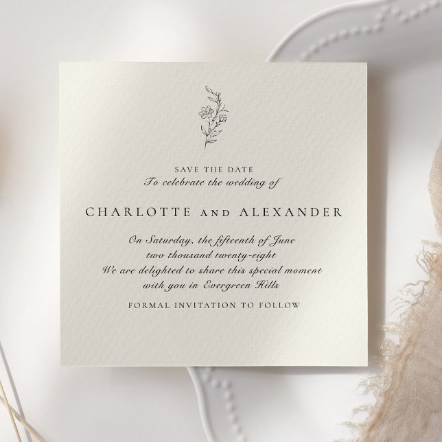 Convites Velho Casamento Estético de Dinheiro Salve a data (Criador carregado)