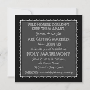 Convites Velho Casamento Russo de Chalkboard