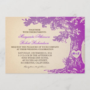 convites velhos do casamento do carvalho do