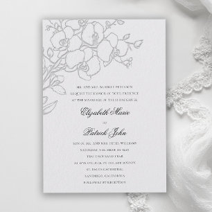Convites Velo de Orquídea Formal Tradicional Casamento Marf