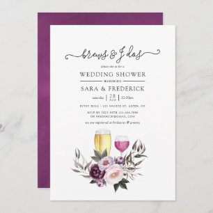 Convites Veludo Profundo Breve Floral antes do I Do