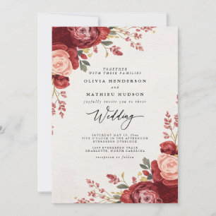 Convites Velvet Bloom Archway Wedding