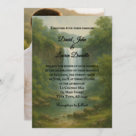 Convites Velvet Rapids Photo Wedding Invitation