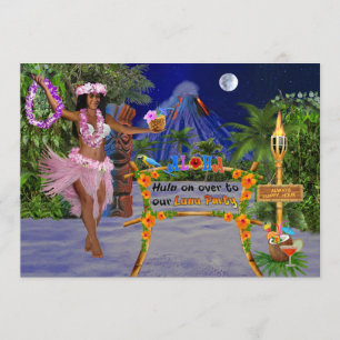 Convites Vem Dançar Hula Para Nossa Festa Luau