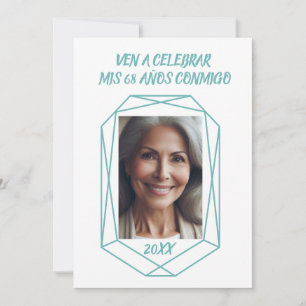 Convites Ven A Celebrar mis 68 Años Fiesta de Cumpleaños