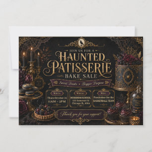 Convites Venda de Bolos da Patisserie Assombrada de Hallowe