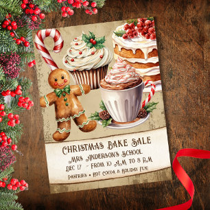 Convites Venda de Bolos de Natal Vintage