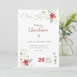 Convites Venda de Natal Minimalista Feliz, Boas Festas