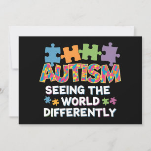 Convites Vendo o mundo diferente da consciência do autismo