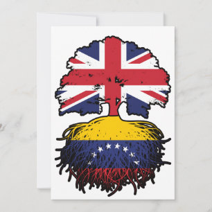 Convites Venezuela Bandeira das Raízes da Árvore Britânica 