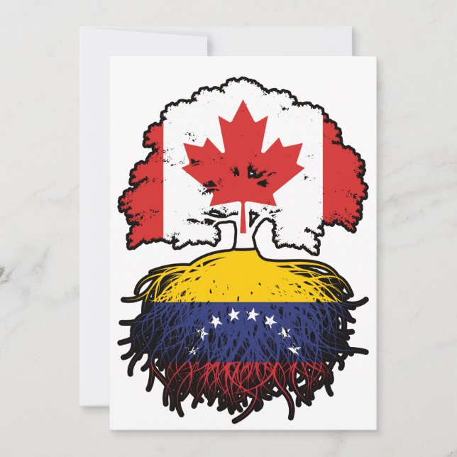 Convites Venezuela Raízes venezuelanas canadenses (Frente)