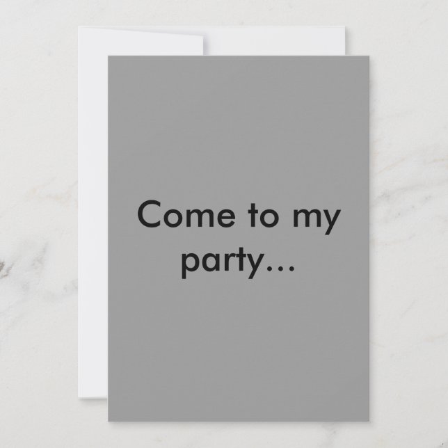 Convites Venha à minha festa...ou DIE. (Frente)