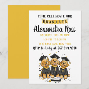 Convites Venha Celebrar Nossos Cachorros de Goldendoodle Fo