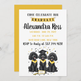 Convites Venha Celebrar Nossos Cachorros De Poodle Padrão D