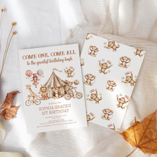 Convites Venha Todos Festa de Carnaval Aniversário do Circo (Criador carregado)