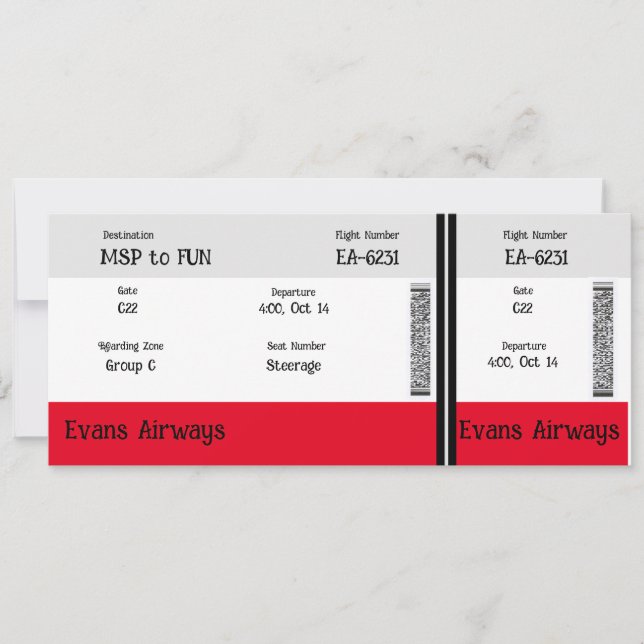 Convites Venha Voar Conosco (Frente)