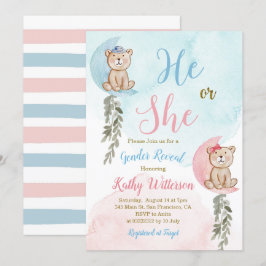 Convites Venham sobre a lua A Revelação de Gênero