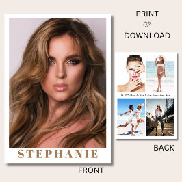 Convites Ventura 5 Modelo Comp Card | Nome e Estatísticas