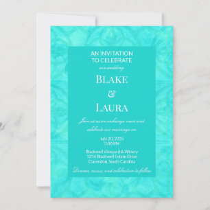 Convites Verão Azul Aqua Brilhante Batik Personalizado