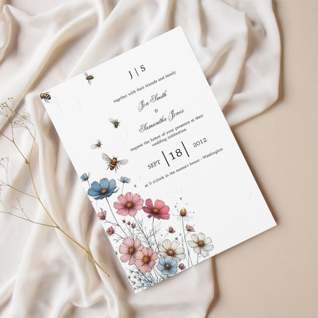 Convites verão floral colorido (Criador carregado)