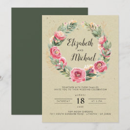 Convites Verão Indiano | Casamento de Peônias Rosa em Aquar