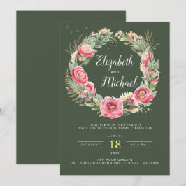Convites Verão Indiano | Casamento de Peônias Rosa em Aquar