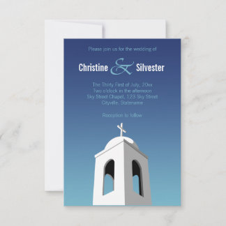 Convites Verão mediterrânico, casamento 3,5 x 5