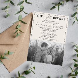 Convites Verdadeira Simplicidade 3 Janto de ensaio em bege 