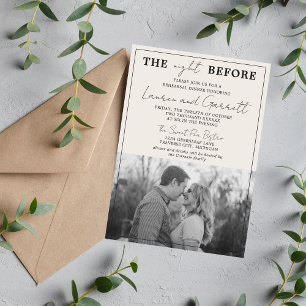 Convites Verdadeira Simplicidade 3 Janto de ensaio em bege 