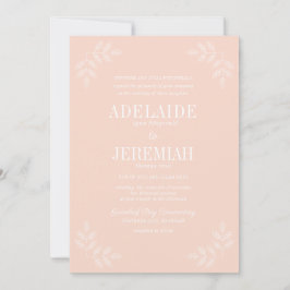 Convites Verdadeira Simplicidade 6 Blush Floral Weditation 