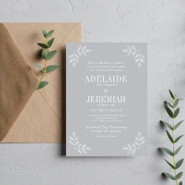 Convites Verdadeira Simplicidade 6 Floral Sterling Wedding