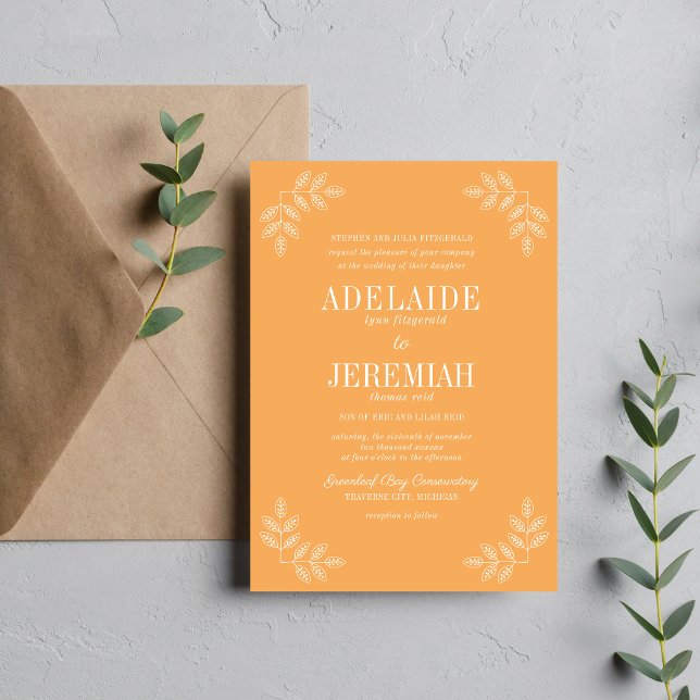 Convites Verdadeira Simplicidade 6 Sorbet Floral Weding (Criador carregado)