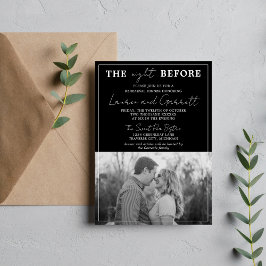 Convites Verdadeiro Janto de ensaio preto e branco