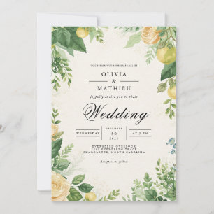 Convites Verdant Citrus Archway Wedding