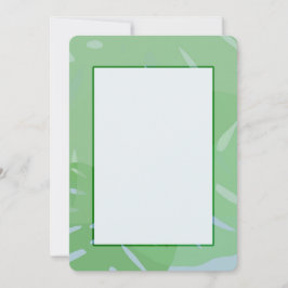 Convites Verde Abstrato Monstera
