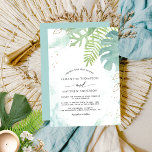Convites Verde Botânico, Casamento Aqua Blue Watercolor<br><div class="desc">Aprecie seus convidados com este convite de casamento botânico. Prados delicados de cor aquosa em turquesa, aqua, azul empoeirado e matiz verde macia. Pintou água verde no canto direito com folhagem em azul-turquesa-claro, sábio-verde, tons de verde limão e ouro. Detalhes da caligrafia moderna. O ouro da afinidade é um embelezamento....</div>