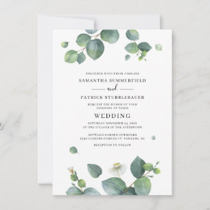Convites Verde Botânico Eucalyptus Deixa Casamento